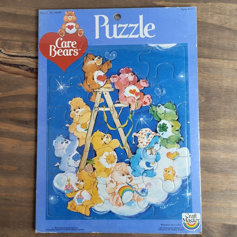 *SEALED* Vintage Care Bears Tray Puzzle 1983 American Greetings New